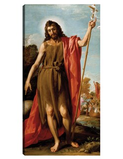 Foto 1 | Cuadro Decorativo - San Juan Bautista En El Desierto (1635)- Jose Leonardo - Religión - 54x102 - Impresión En