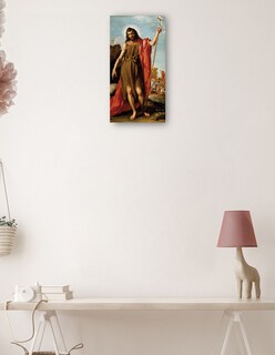 Foto 3 | Cuadro Decorativo - San Juan Bautista En El Desierto (1635)- Jose Leonardo - Religión - 54x102 - Impresión En