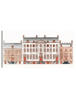 Foto 1 | Cuadro Decorativo - Casas Del Canal De Amsterdam En El Herengracht 471-477- Johan Teyler - Ciudades - 54x102 - Fine Ar