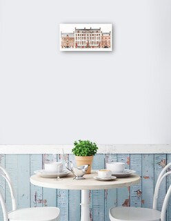 Foto 2 | Cuadro Decorativo - Casas Del Canal De Amsterdam En El Herengracht 471-477- Johan Teyler - Ciudades - 54x102 - Fine Ar