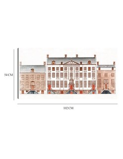 Foto 6 | Cuadro Decorativo - Casas Del Canal De Amsterdam En El Herengracht 471-477- Johan Teyler - Ciudades - 54x102 - Fine Ar