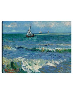 Foto 1 | Cuadro Decorativo - Paisaje Marino Cerca De Les Saintes Maries De La Mer- Vincent Van Gogh - Religión - 46x61 - Fine