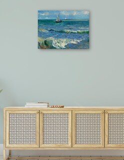 Foto 4 | Cuadro Decorativo - Paisaje Marino Cerca De Les Saintes Maries De La Mer- Vincent Van Gogh - Religión - 46x61 - Fine