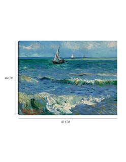 Foto 6 | Cuadro Decorativo - Paisaje Marino Cerca De Les Saintes Maries De La Mer- Vincent Van Gogh - Religión - 46x61 - Fine