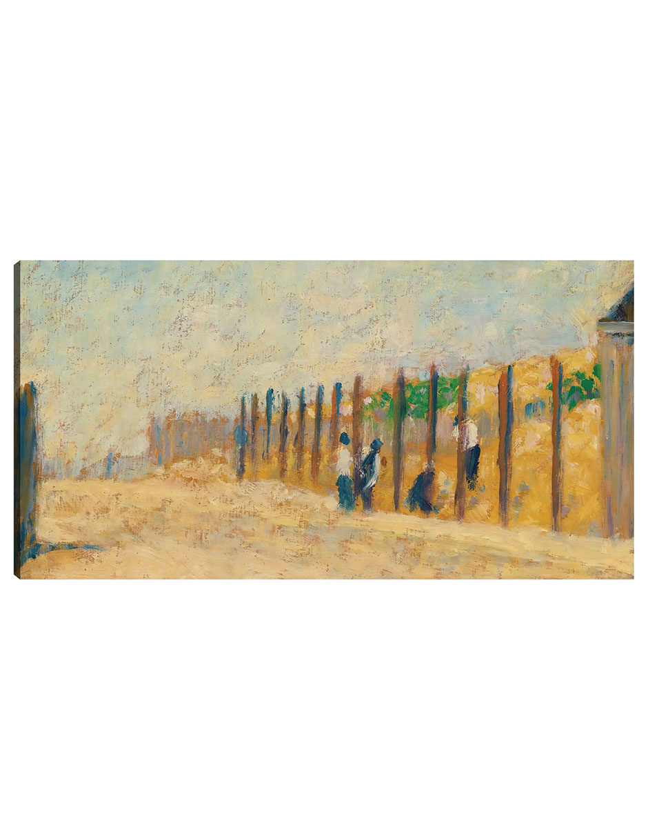 Foto 2 pulgar | Cuadro Decorativo - Trabajadores Hincando Pilotes (hacia 1882)- Georges Seurat - Paisaje - 46x89-impresión En L