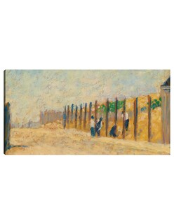 Foto 1 | Cuadro Decorativo - Trabajadores Hincando Pilotes (hacia 1882)- Georges Seurat - Paisaje - 46x89-impresión En L