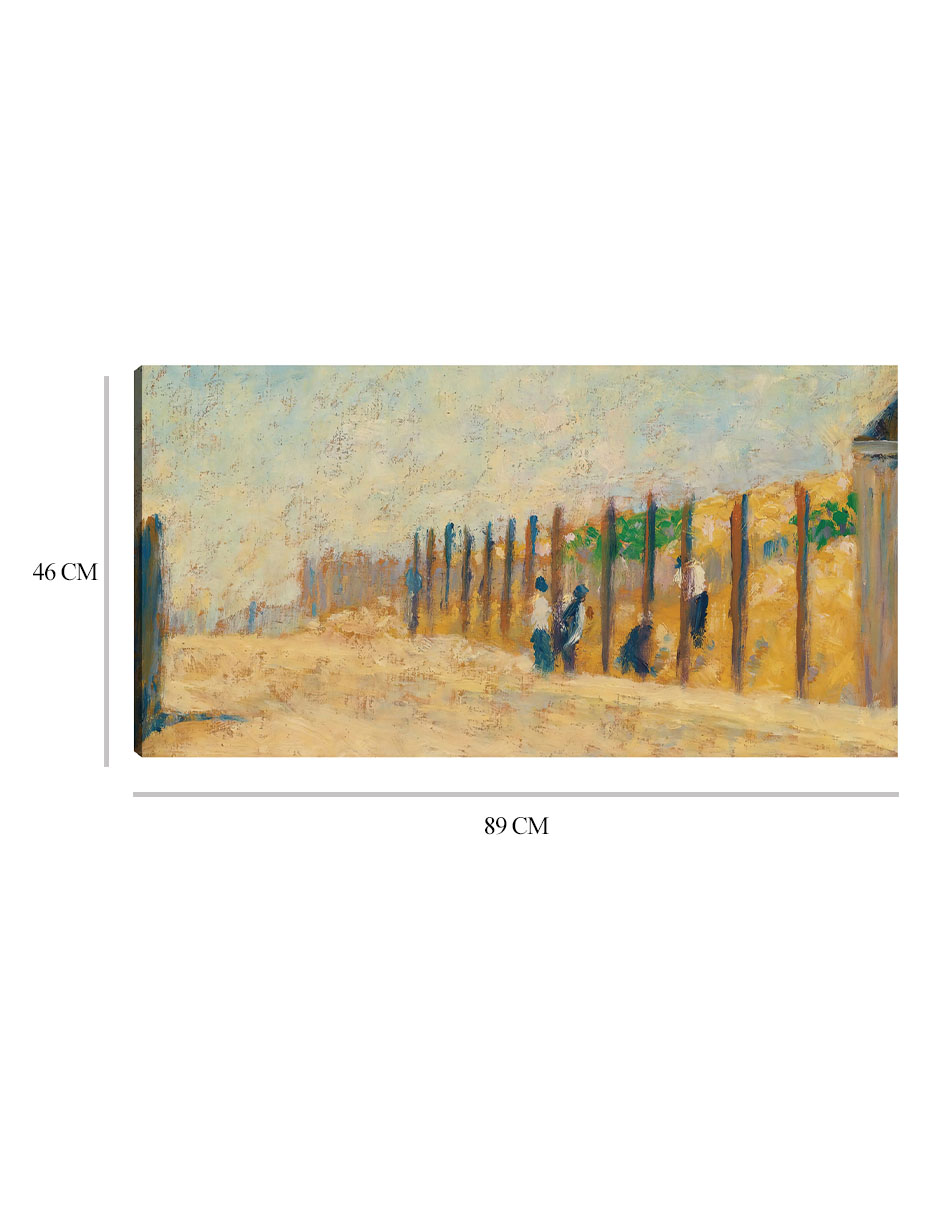 Foto 6 | Cuadro Decorativo - Trabajadores Hincando Pilotes (hacia 1882)- Georges Seurat - Paisaje - 46x89-impresión En L
