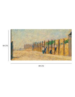 Foto 6 | Cuadro Decorativo - Trabajadores Hincando Pilotes (hacia 1882)- Georges Seurat - Paisaje - 46x89-impresión En L