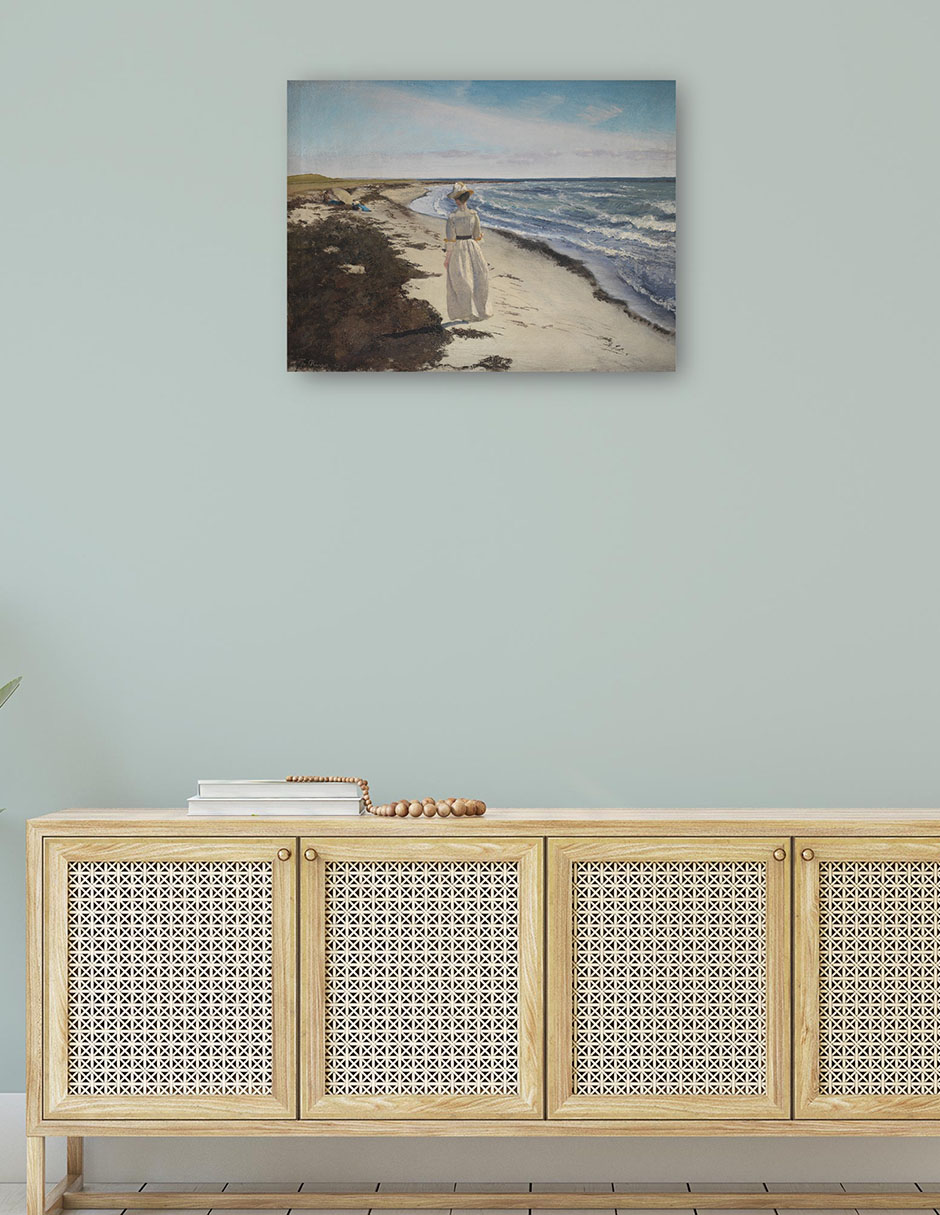 Foto 5 pulgar | Cuadro Decorativo - Dama En La Playa De Karrebæksminde, Zelanda (1898)- Laurits Andersen Ring - Religión - 46x61