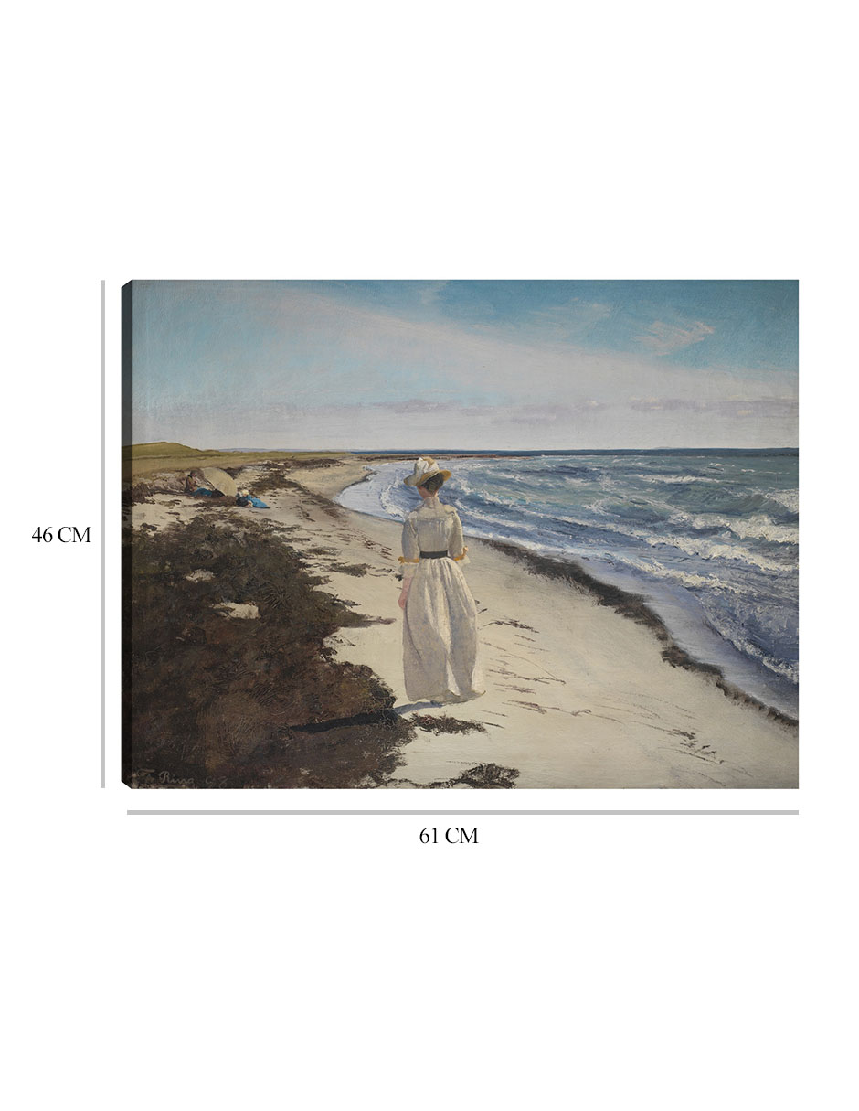 Foto 7 pulgar | Cuadro Decorativo - Dama En La Playa De Karrebæksminde, Zelanda (1898)- Laurits Andersen Ring - Religión - 46x61