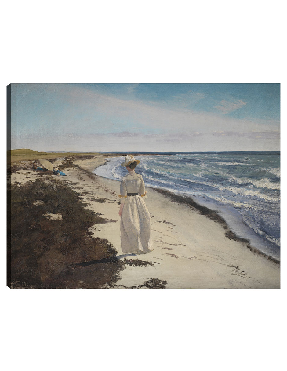 Foto 1 | Cuadro Decorativo - Dama En La Playa De Karrebæksminde, Zelanda (1898)- Laurits Andersen Ring - Religión - 69x92