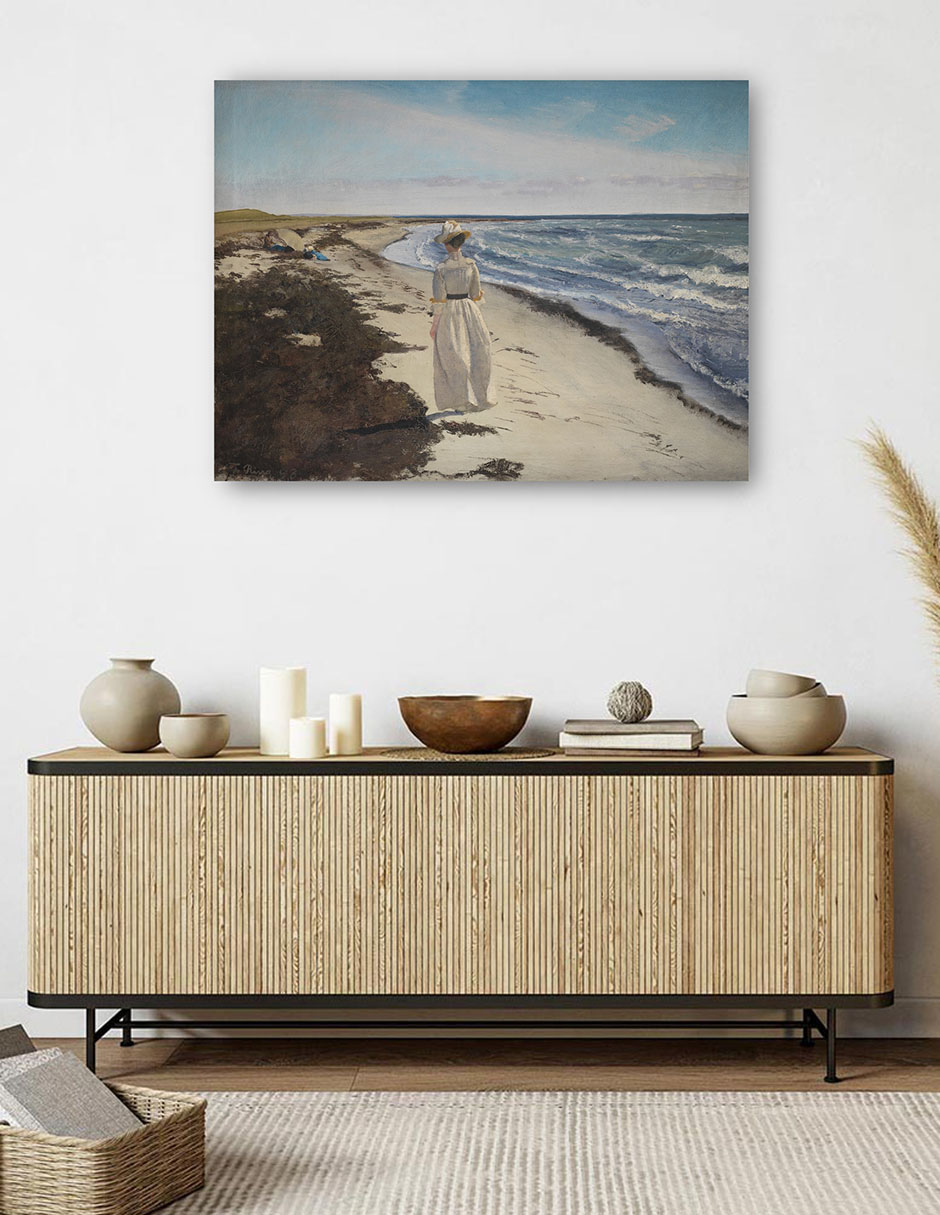 Foto 5 | Cuadro Decorativo - Dama En La Playa De Karrebæksminde, Zelanda (1898)- Laurits Andersen Ring - Religión - 69x92