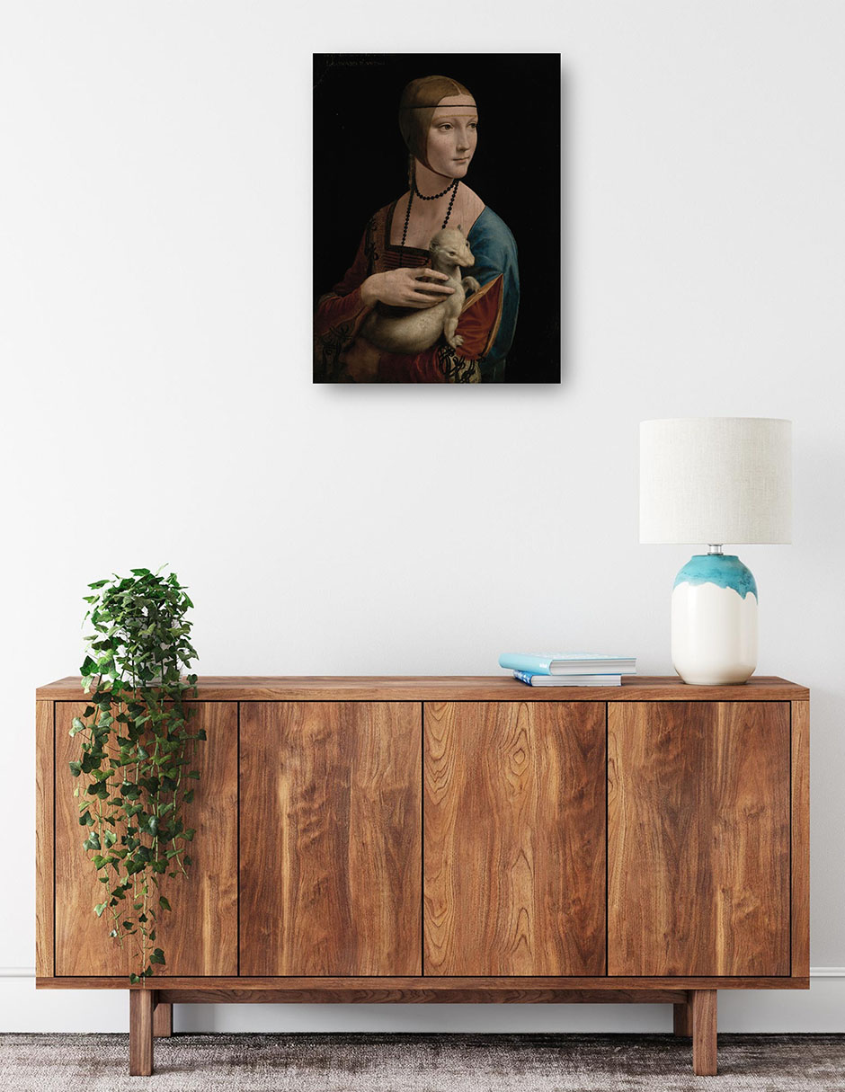 Foto 2 | Cuadro Decorativo - La Dama Del Armiño - Retrato De Cecilia Gallerani (ca.1473-1536)- Leonardo Da Vinci - 46x61 -
