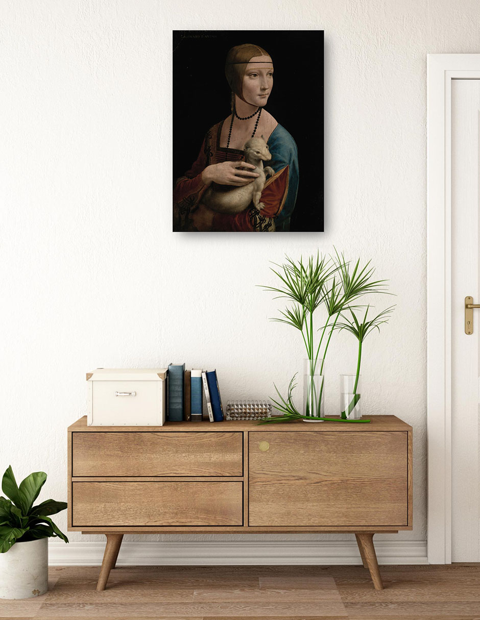 Foto 3 | Cuadro Decorativo - La Dama Del Armiño - Retrato De Cecilia Gallerani (ca.1473-1536)- Leonardo Da Vinci - 46x61 -