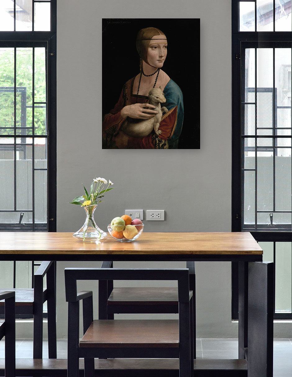Foto 5 pulgar | Cuadro Decorativo - La Dama Del Armiño - Retrato De Cecilia Gallerani (ca.1473-1536)- Leonardo Da Vinci - 46x61 -