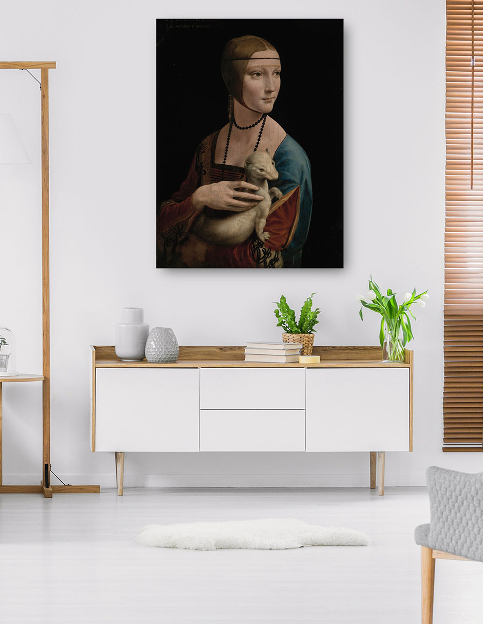 Foto 6 pulgar | Cuadro Decorativo - La Dama Del Armiño - Retrato De Cecilia Gallerani (ca.1473-1536)- Leonardo Da Vinci - 46x61 -