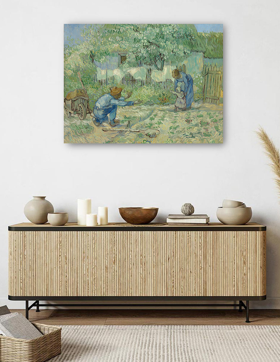 Foto 6 pulgar | Cuadro Decorativo - Primeros Pasos, Después De Millet (1890)- Vincent Van Gogh - Religión - 46x61 - Fine Art Tj
