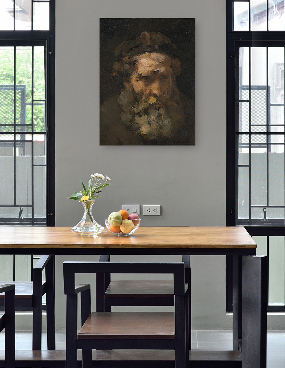 Foto 5 pulgar | Cuadro Decorativo - Cabeza De San Mateo - Rembrandt Van Rijn - 28x36 - Fine Art Tj