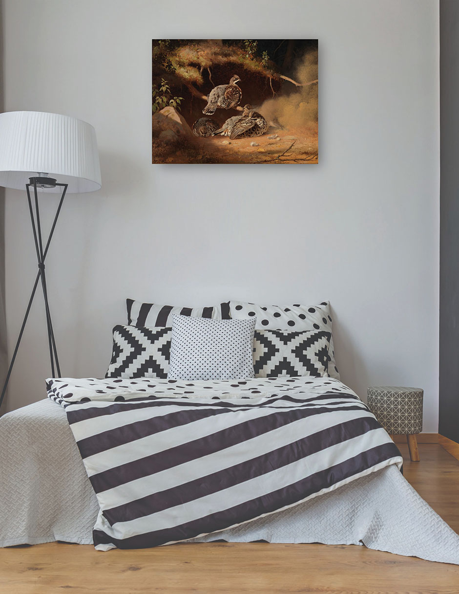 Foto 4 pulgar | Cuadro Decorativo - Urogallo Revolcandose En La Arena (1877)- Ferdinand Von Wright - Religión - 28x36 - Fine Art Tj