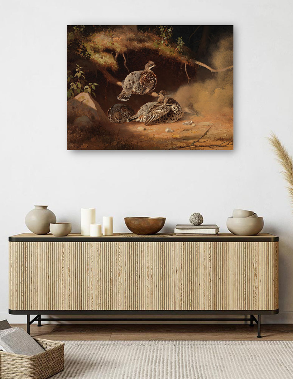 Foto 5 | Cuadro Decorativo - Urogallo Revolcandose En La Arena (1877)- Ferdinand Von Wright - Religión - 28x36 - Fine Art Tj