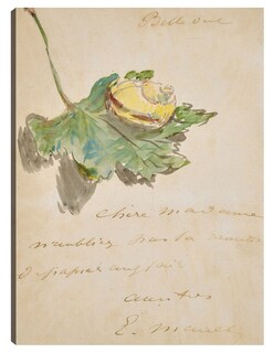 Foto 1 | Cuadro Decorativo - Carta Decorada Con Un Caracol Sobre Una Hoja (1880)- Edouard Manet - Frases - 69x92 - Fine Art Tj