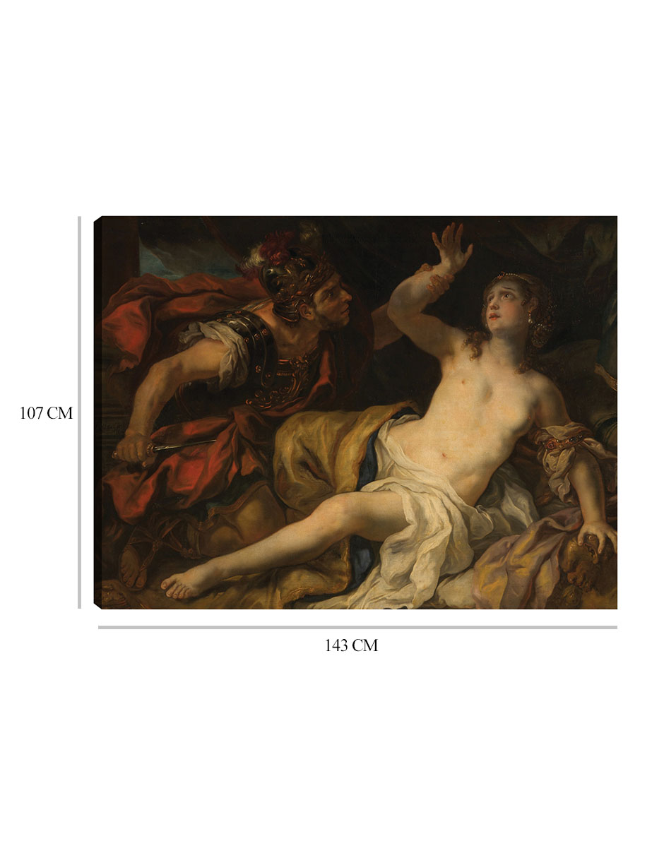 Foto 7 pulgar | Cuadro Decorativo - Tarquinio Y Lucrecia (1692)- Johann Michael Rottmayr - Fotografía - 107x143 -impresión En