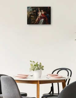 Foto 2 | Cuadro Decorativo - La Sagrada Familia Con Los Santos Francisco Y Ana Y El Niño - Peter Paul Rubens - 46x61 - Fine Art
