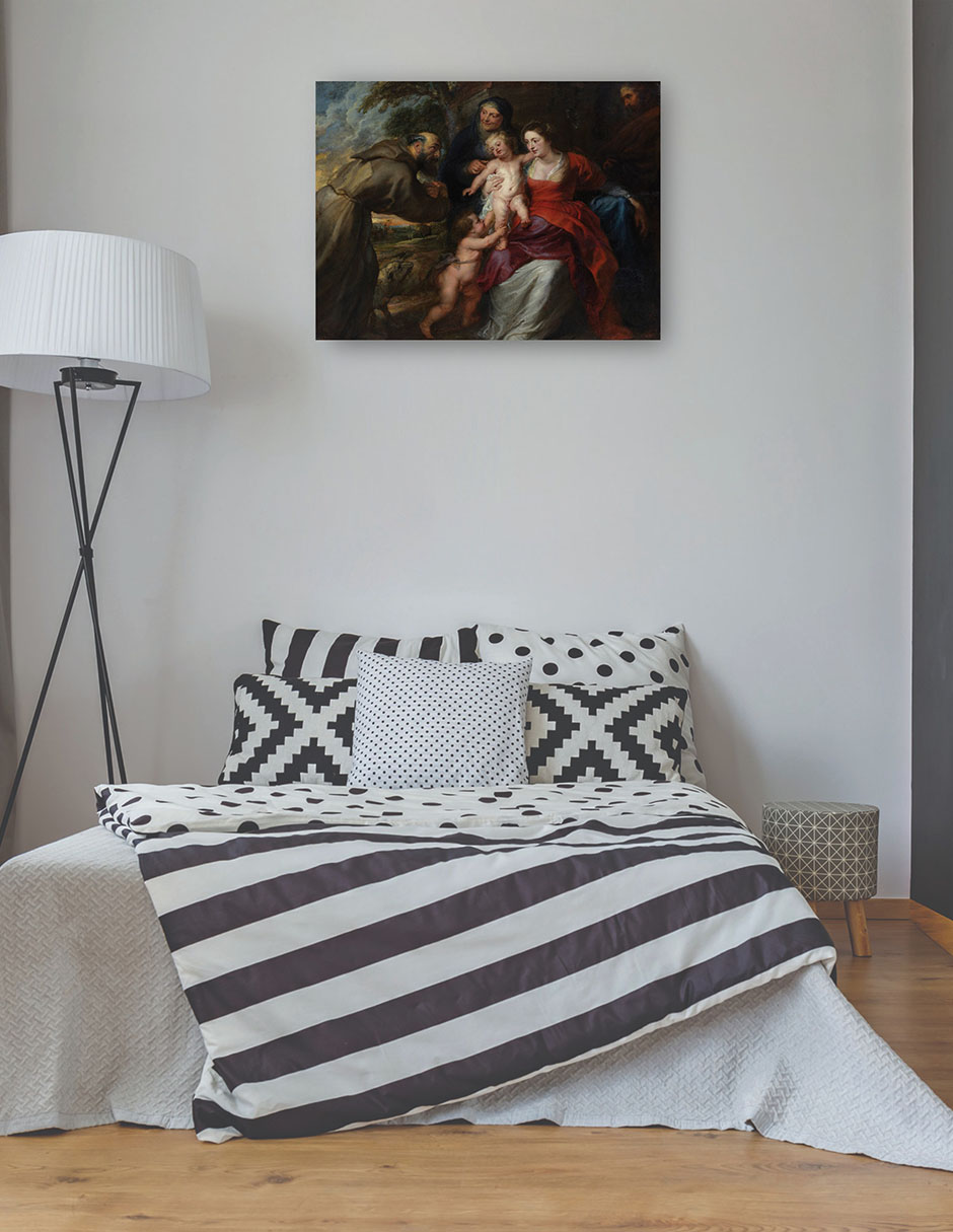 Foto 4 pulgar | Cuadro Decorativo - La Sagrada Familia Con Los Santos Francisco Y Ana Y El Niño - Peter Paul Rubens - 46x61 - Fine Art
