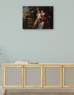 Foto 4 | Cuadro Decorativo - La Sagrada Familia Con Los Santos Francisco Y Ana Y El Niño - Peter Paul Rubens - 46x61 - Fine Art
