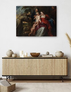 Foto 5 | Cuadro Decorativo - La Sagrada Familia Con Los Santos Francisco Y Ana Y El Niño - Peter Paul Rubens - 46x61 - Fine Art