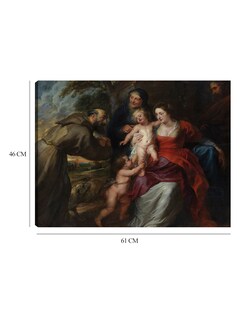 Foto 6 | Cuadro Decorativo - La Sagrada Familia Con Los Santos Francisco Y Ana Y El Niño - Peter Paul Rubens - 46x61 - Fine Art
