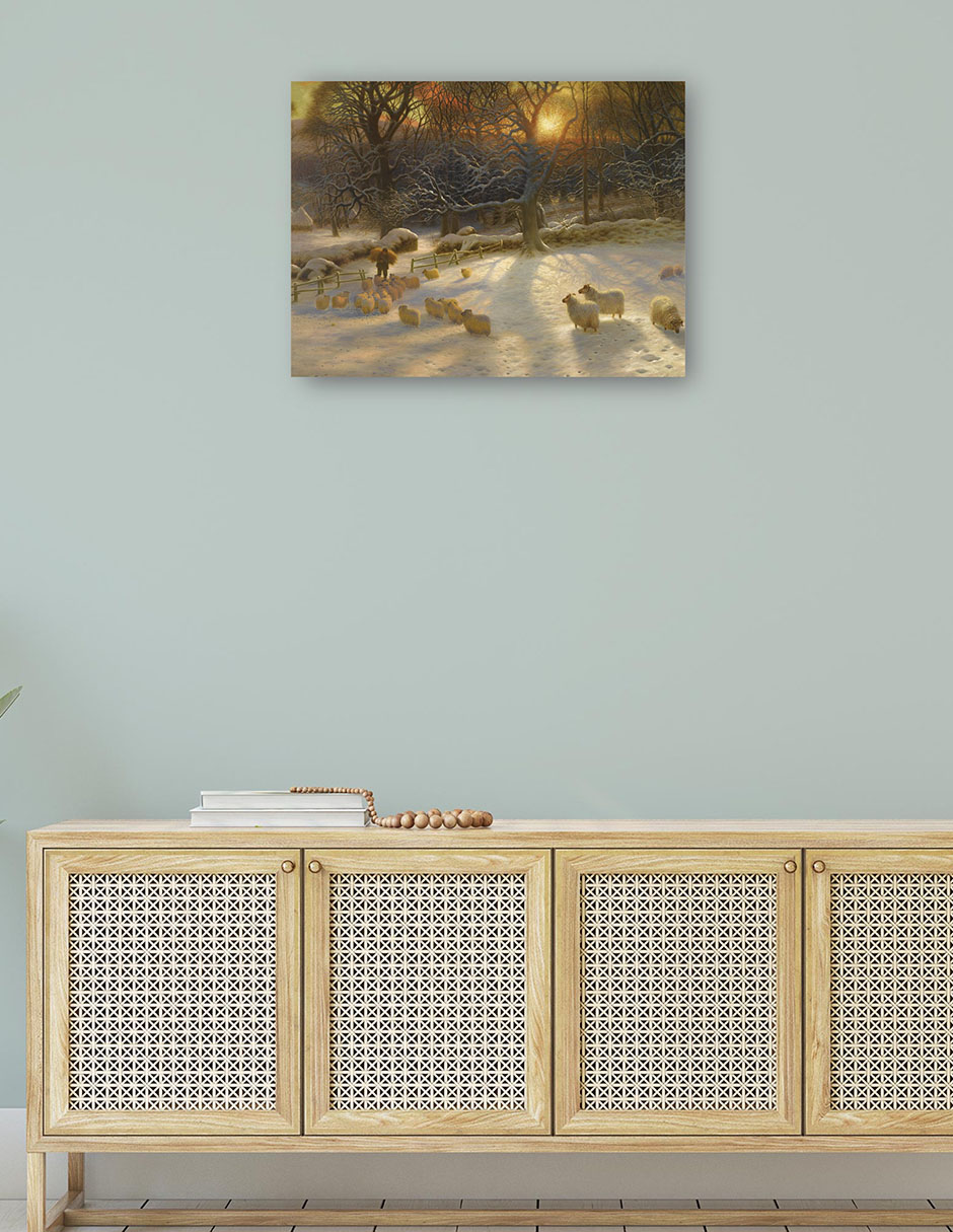 Foto 5 pulgar | Cuadro Decorativo - El Acortamiento Del Día De Invierno Está Cerca De Su Fin- Joseph Farquharson - 28x36 - Fine Art Tj