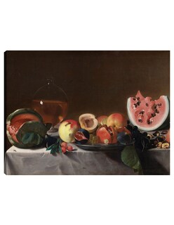 Foto 1 | Cuadro Decorativo - Naturaleza Muerta Con Fruta Y Garrafa, C. 1610/1620- Pensionante Del Saraceni - 77x102 - Fine Art Tj