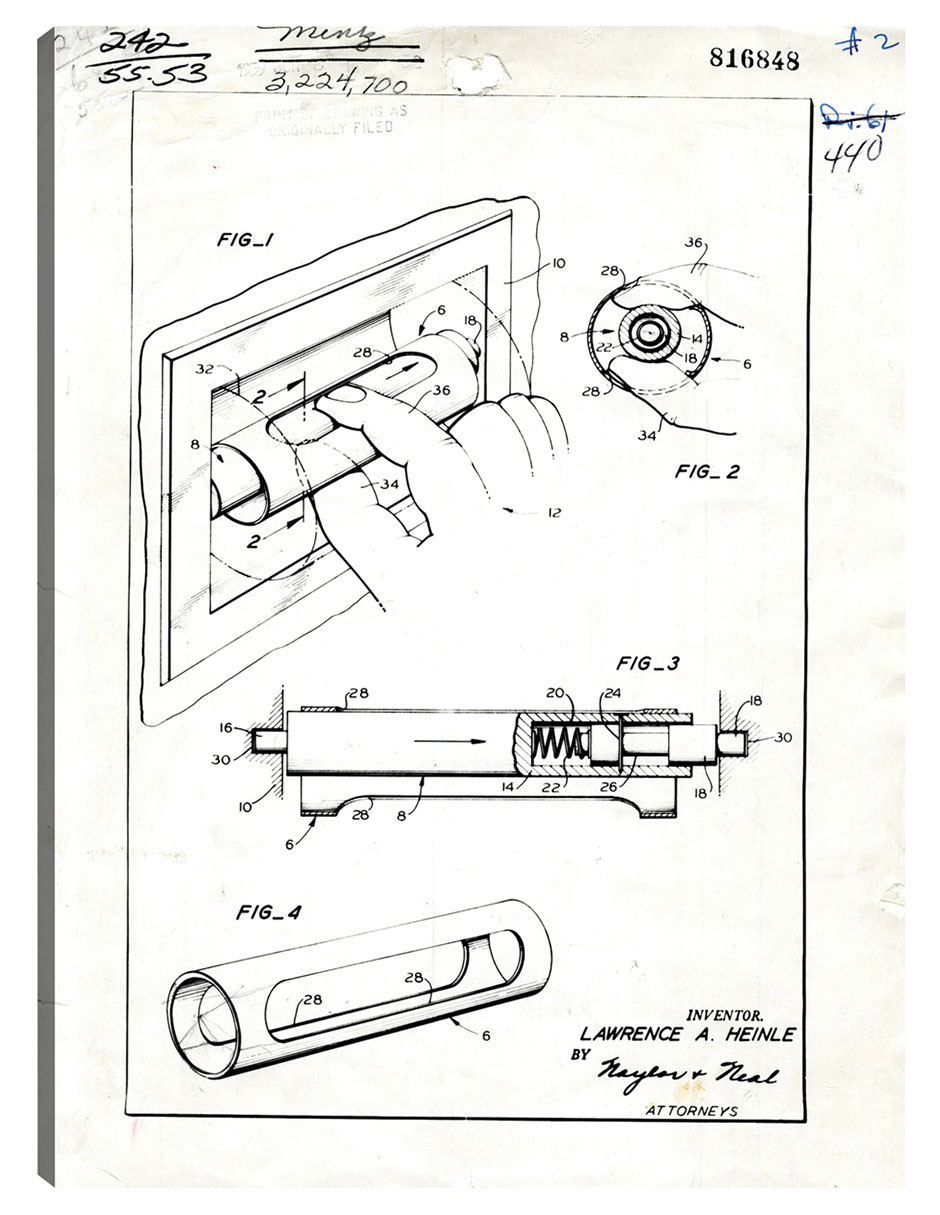 Foto 2 pulgar | Cuadro Decorativo - Núcleo De Papel Higiénico Patentado, Inventor(es): Lawrence A, Heinle- National Archives-6