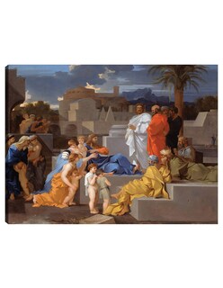 Foto 1 | Cuadro Decorativo - Cristo Recibiendo A Los Niños (c. 1655)- Sébastien Bourdon - Religión - 28x36 - Fine Art Tj
