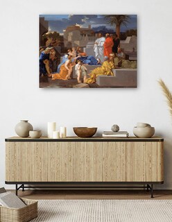 Foto 5 | Cuadro Decorativo - Cristo Recibiendo A Los Niños (c. 1655)- Sébastien Bourdon - Religión - 28x36 - Fine Art Tj
