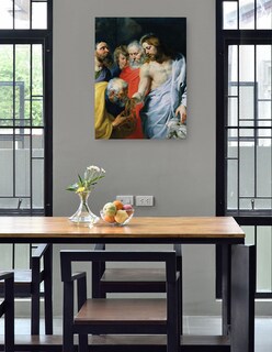 Foto 4 | Cuadro Decorativo - El Encargo De Cristo A Pedro (c. 1616)- Peter Paul Rubens - Religión - 46x61-impresión En