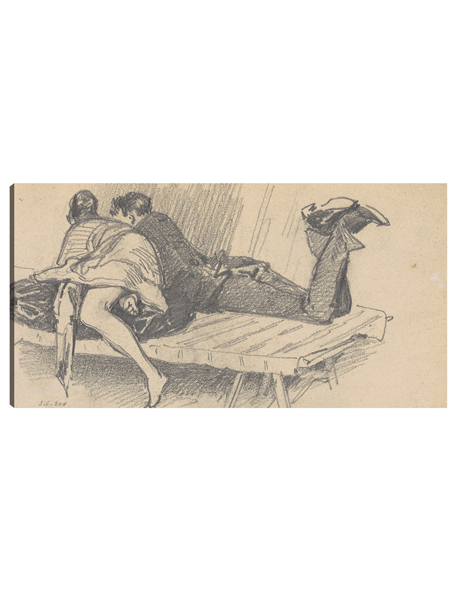 Foto 2 pulgar | Cuadro Decorativo - Pareja En Un Catre (c. 1874-1877)- John Singer Sargent - Fotografía - 46x89 -impresión En