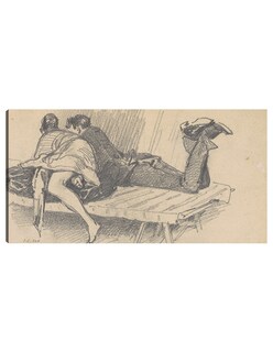 Foto 1 | Cuadro Decorativo - Pareja En Un Catre (c. 1874-1877)- John Singer Sargent - Fotografía - 46x89 -impresión En