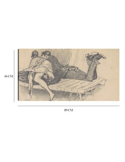 Foto 6 | Cuadro Decorativo - Pareja En Un Catre (c. 1874-1877)- John Singer Sargent - Fotografía - 46x89 -impresión En