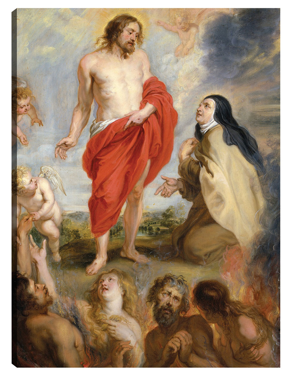 Foto 2 pulgar | Cuadro Decorativo - Santa Teresa De Ávila Intercediendo Por Las Almas Del Purgatorio- Peter Paul Rubens - 28x36 -
