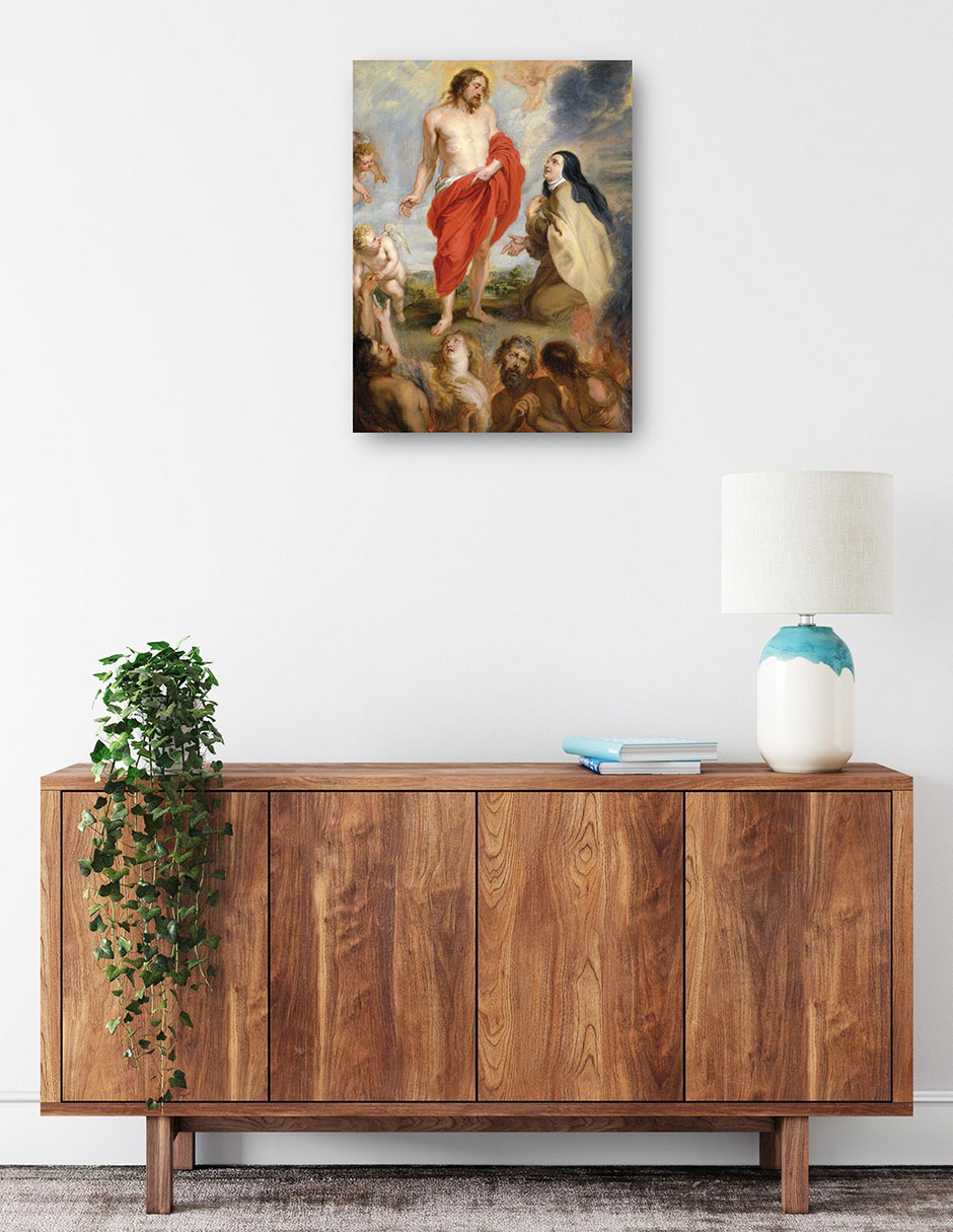 Foto 3 pulgar | Cuadro Decorativo - Santa Teresa De Ávila Intercediendo Por Las Almas Del Purgatorio- Peter Paul Rubens - 28x36 -