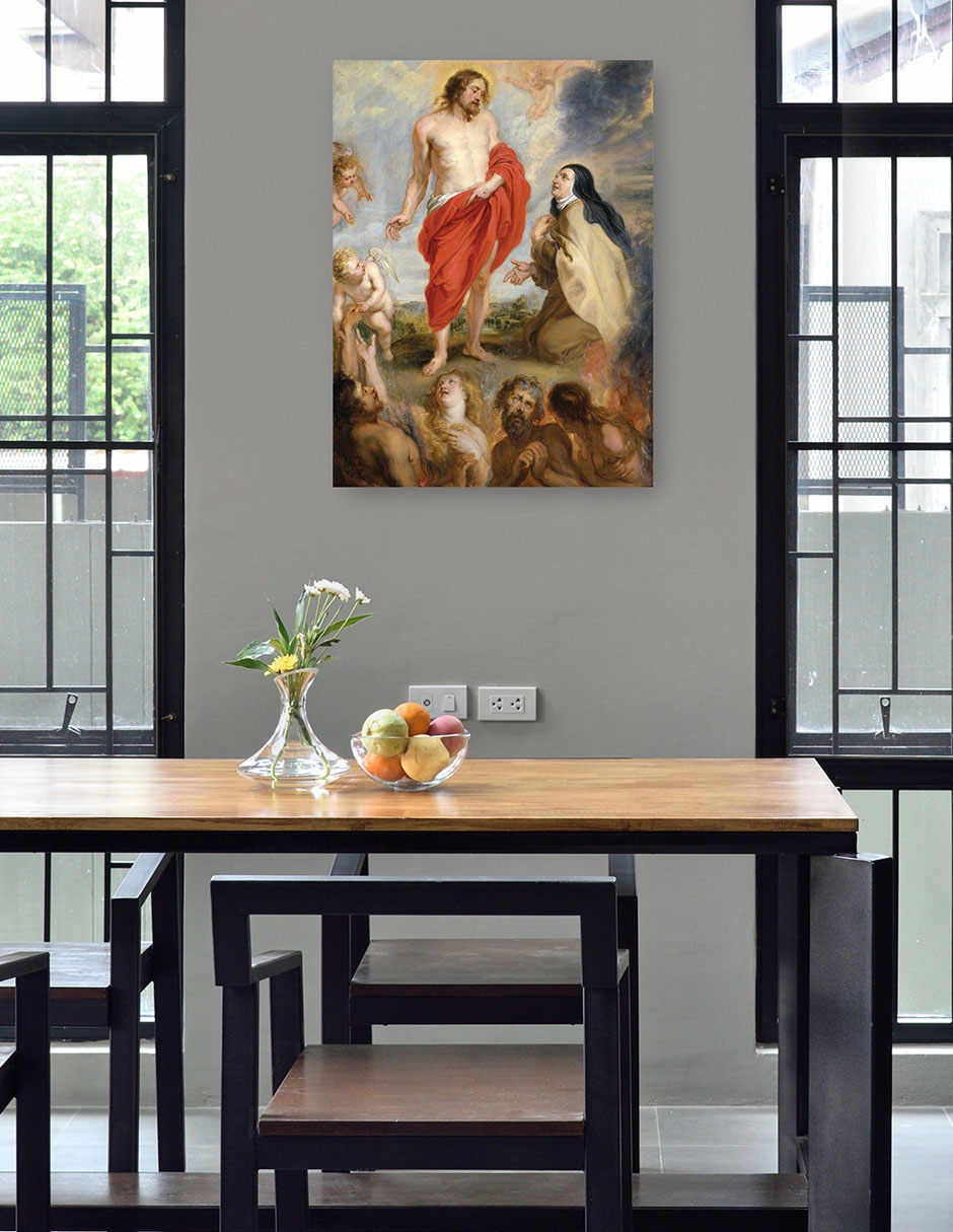 Foto 5 pulgar | Cuadro Decorativo - Santa Teresa De Ávila Intercediendo Por Las Almas Del Purgatorio- Peter Paul Rubens - 28x36 -