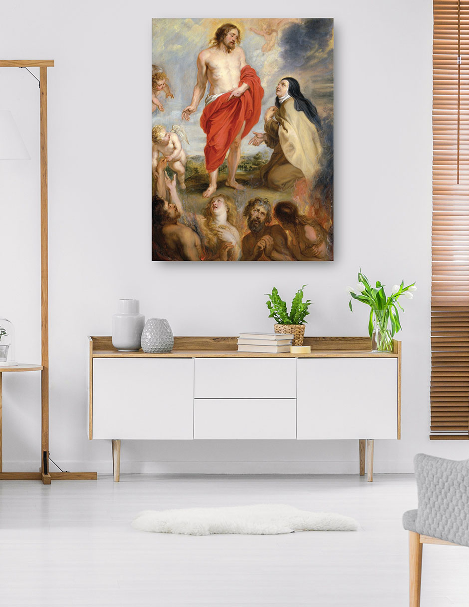 Foto 6 pulgar | Cuadro Decorativo - Santa Teresa De Ávila Intercediendo Por Las Almas Del Purgatorio- Peter Paul Rubens - 28x36 -