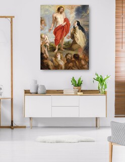Foto 5 | Cuadro Decorativo - Santa Teresa De Ávila Intercediendo Por Las Almas Del Purgatorio- Peter Paul Rubens - 28x36 -