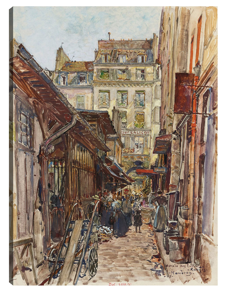 Foto 2 pulgar | Cuadro Decorativo - Interior Del Marché Des Enfants-rouges, En 1907. 3er Distrito (1907)- Frédéric Houbron -