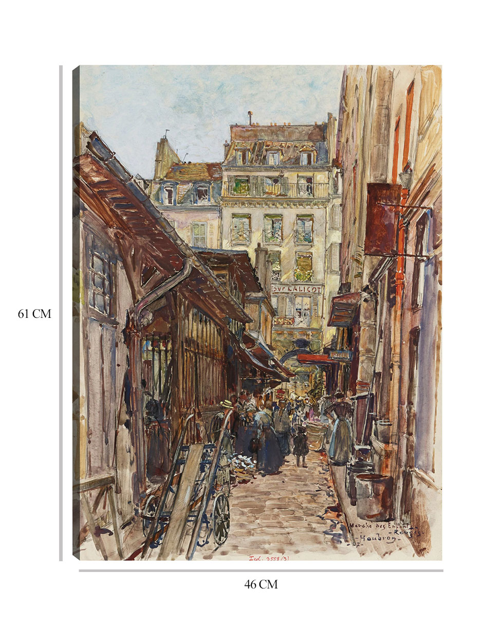 Foto 7 pulgar | Cuadro Decorativo - Interior Del Marché Des Enfants-rouges, En 1907. 3er Distrito (1907)- Frédéric Houbron -
