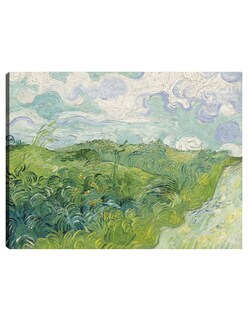 Foto 1 | Cuadro Decorativo - Campos De Trigo Verdes, Auvers (1890)- Vincent Van Gogh - Paisaje - 69x92 - Impresión En Li