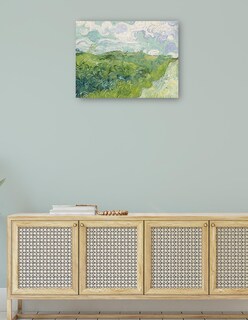 Foto 4 | Cuadro Decorativo - Campos De Trigo Verdes, Auvers (1890)- Vincent Van Gogh - Paisaje - 69x92 - Impresión En Li