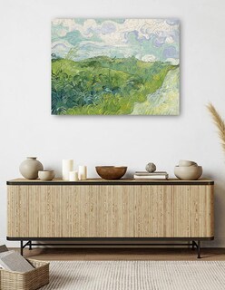 Foto 5 | Cuadro Decorativo - Campos De Trigo Verdes, Auvers (1890)- Vincent Van Gogh - Paisaje - 69x92 - Impresión En Li